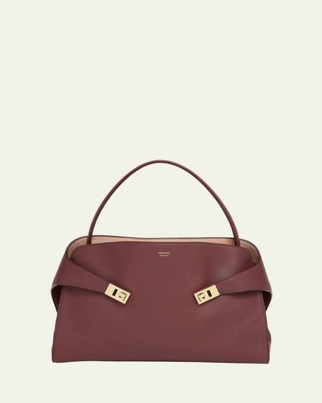 Hug Medium Soft Leather Top-Handle Bag